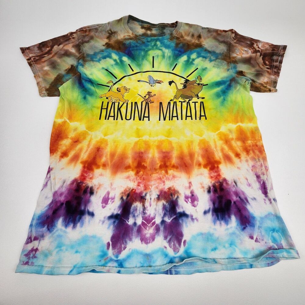 Disney The Lion King Hakuna Matata Tie Dye Graphic T-Shirt Adult Medium M